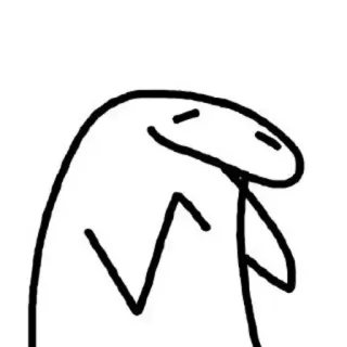 🤭 stokfiguur, cartoon, illustratie, simpel, personage, tekening telegram sticker