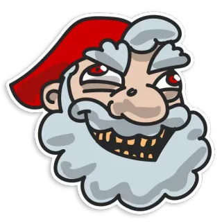 😆 Santa Claus Santa Claus, Navidad, fiesta, dibujos animados, Santa Claus malvado telegram sticker
