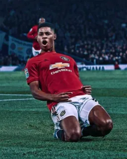 ⚡️ Marcus Rashford calcio, atleta, sport, calcio, festa, giocatore telegram sticker