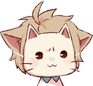 😼 кот, каваи, милый, животное, чиби, манга telegram sticker