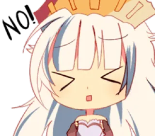 🙅 anime, cute, kawaii, chibi, sticker, cartoon whatsapp sticker