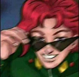 😎 Kakyoin Noriaki JoJo's Bizarre Adventure Kakyoin, Anime, JoJo's Bizarre Adventure, Charakter, Sonnenbrille telegram sticker