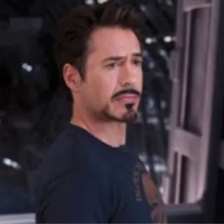 😒 Tony Stark hombre, robert downey jr, vengadores, iron man, marvel telegram sticker