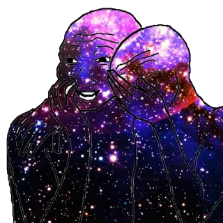 😈 meme, galaxy, wojak telegram sticker