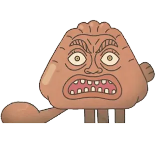 🗿 Richard Watterson The Amazing World of Gumball Dibujos animados, Enojado, Padre, Rosa, Papá whatsapp sticker