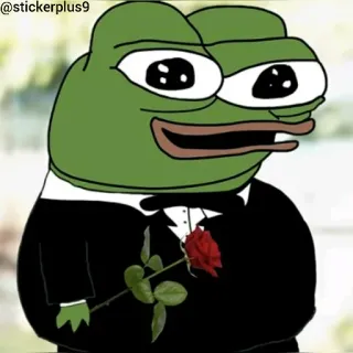🐸 Pepe the Frog pepe, sapo, meme, casamento, rosa, formal, terno whatsapp sticker