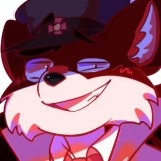 😏 만화, 동물, 모자, 여우, 의인화 telegram sticker