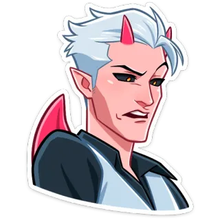 🥴 demonio, diablo, cuernos, personaje, animación, dibujos animados, pegatina whatsapp sticker