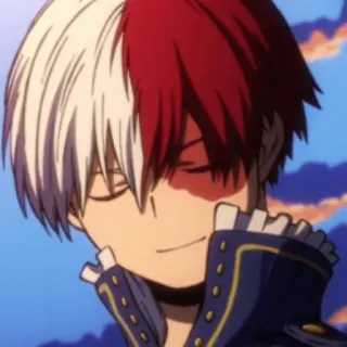 🎭 Shoto Todoroki My Hero Academia Аниме, Манга, Моя геройская академия, Шото Тодороки, Персонаж whatsapp sticker