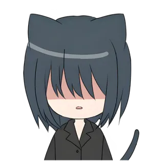 🤦‍♂ mèo, anime, hoạt hình, tai mèo, ửng hồng telegram sticker
