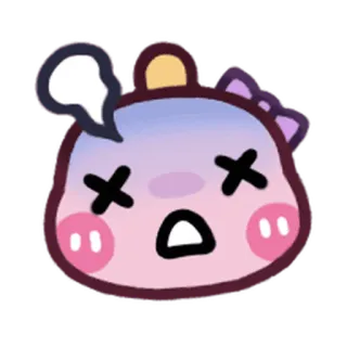 😀 sticker, cartoon, traurig, unglücklich, verärgert, erschöpft, überfordert whatsapp sticker
