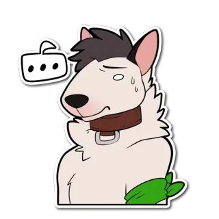 💬 ... dog, cartoon, animal, sticker, thought bubble, thinking telegram sticker