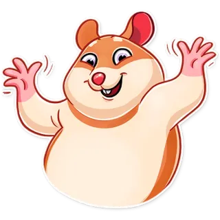 👋 hamster, cute, cartoon, animal, rodent telegram sticker