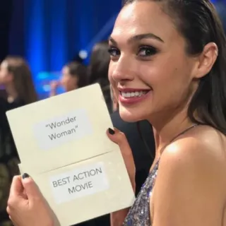 ☺️ Wonder Woman "Wonder Woman"
BEST ACTION MOVIE actress, film, movie, award, wonder woman, gal gadot telegram sticker