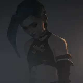 ✖ Jinx Arcane Jinx, Arcane, League of Legends, videogioco, animato, personaggio telegram sticker