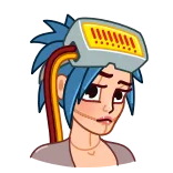 Cyber Girl telegram stickers