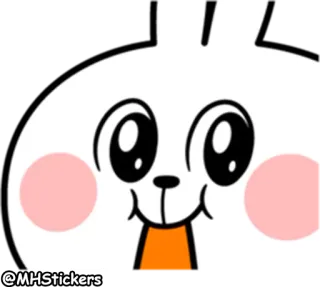 ☺️ @MHStickers bunny, cute, sticker, cartoon, animal, rabbit telegram sticker