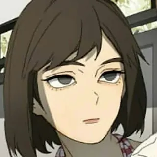 🙃 Frau, Anime, Porträt, Ruhig, Mädchen, Cartoon telegram sticker