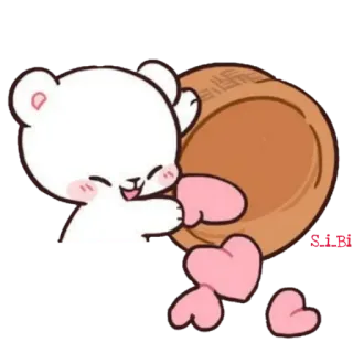 💕 卡通熊, 可爱熊, 牛奶, 动画, 卡哇伊, 贴纸 telegram sticker