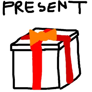 🎁 PRESENT Geschenk, Präsent, Kiste, Band, Schleife, Feier, Überraschung telegram sticker