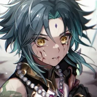 💠 Xiao Genshin Impact Xiao, Genshin Impact, Anime, Gra wideo, Wojownik, Yaksha telegram sticker
