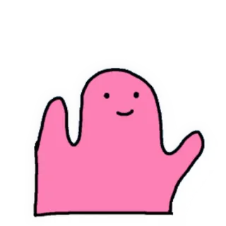 😄 ピンク, ブロブ, アニメ, キャラクター, かわいい, 笑顔 telegram sticker