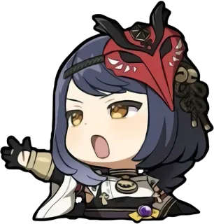 😤 Kujou Sara Genshin Impact kujou sara, genshin impact, วิดีโอเกม, ตัวละคร, อนิเมะ telegram sticker