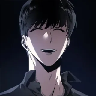 🙂 Mann, Lächeln, Anime, Manga, Porträt whatsapp sticker