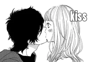 💋 kiss baiser, amour, romance, couple, dessin animé, affection, relations telegram sticker