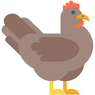 😀 курица, животное, ферма, птица, птица, скот telegram sticker