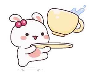 🌵 conejo, conejito, lindo, taza, kawaii telegram sticker