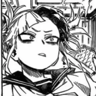 ❔ Himiko Toga My Hero Academia 애니메이션, 만화, 빌런, 나의 히어로 아카데미아, 토가 히미코, 캐릭터, 팬아트 telegram sticker