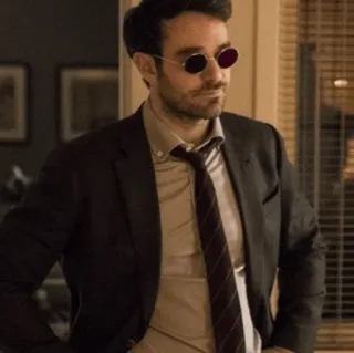 🕶 Matt Murdock Daredevil мужчина, очки, костюм, галстук, персонаж, сорвиголова, Мэтт Мердок telegram sticker