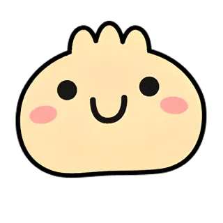 🥟 sticker, dumpling, food, cute, kawaii telegram sticker