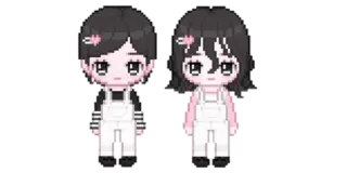 ▫️ Anime, Pixel art, Lindo, Dibujos animados whatsapp sticker
