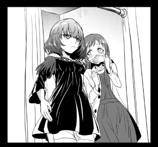 🤫 Anime, Manga, Dibujos animados, Chicas, Impactado, Boca tapada telegram sticker