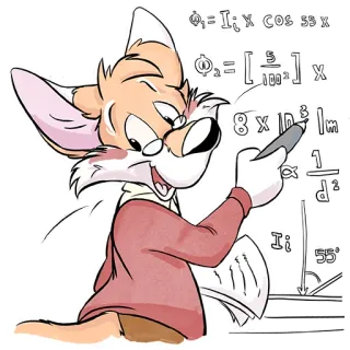 📚 Φ₁=I₁X COS /55 X
Φ₂=[5/100²] X
8 X 10^3 lm
α
Iᵢ
55° Cartoon, Mathe, Formel, Physik, Gleichung, Fuchs, Figur telegram sticker