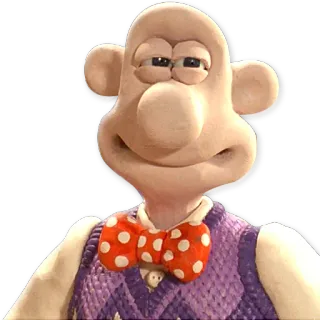 😊 Wallace Wallace and Gromit claymation, stop-motion, animation, aardman, british telegram sticker