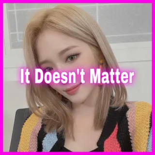😀 It Doesn't Matter femme, blonde, portrait, expression, déclaration telegram sticker