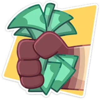 🤑 pieniądze, gotówka, bogactwo, ręka, stos, finanse, biznes telegram sticker