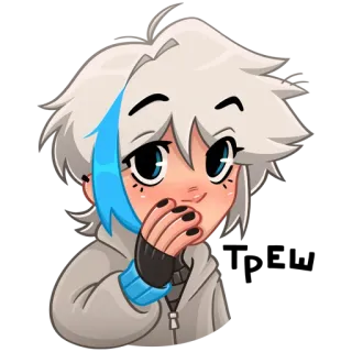 🫢 anime, cartoon, cute, kawaii, manga telegram sticker