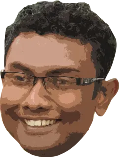 😃 man, person, face, portrait, glasses, adult telegram sticker