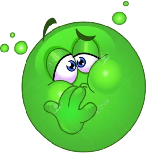 🤢 Emoji, Vert, Malade, Emoji, Dessin animé, Expression, Visage whatsapp sticker