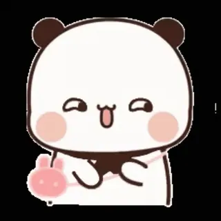 😒 Panda, Urso, Fofo, Kawaii, Desenho animado telegram sticker