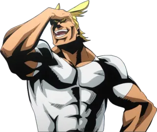 😂 All Might My Hero Academia Anime, Héroe, Sonrisa, Optimista, My Hero Academia, All Might telegram sticker