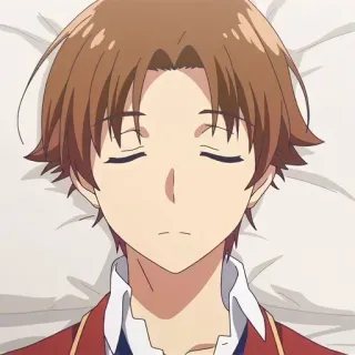 😐 Anime, schlafend, Porträt, ruhig, entspannt telegram sticker