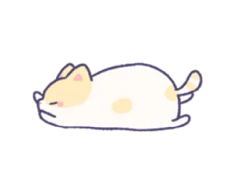😑 猫, 动物, 可爱, 睡觉, 卡通 whatsapp sticker