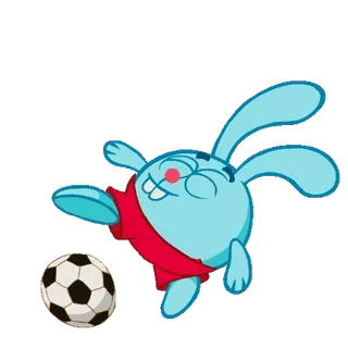 🐰 ウサギ, サッカー, サッカー, 漫画, 動物, 遊ぶ telegram sticker
