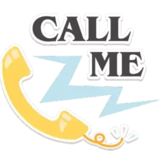 ✳️ CALL ME panggilan, telepon, pesan, ponsel, komunikasi telegram sticker