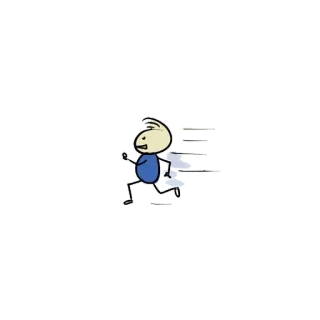 🏃‍♂️ running, stick figure, cartoon, motion, speed, fast telegram sticker